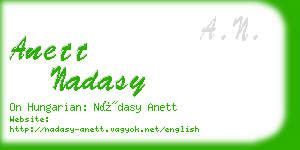 anett nadasy business card